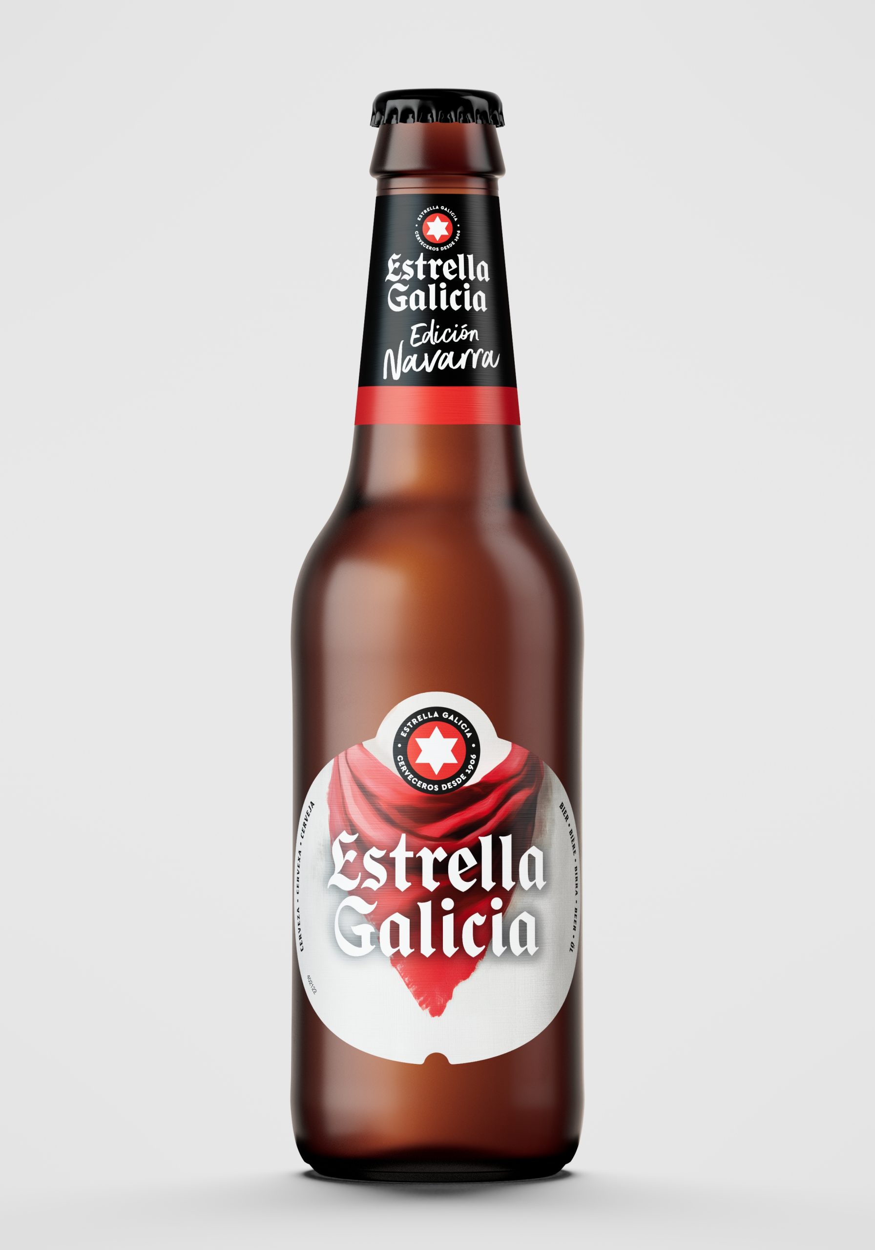 Botella de cerveza Estrella de Galicia