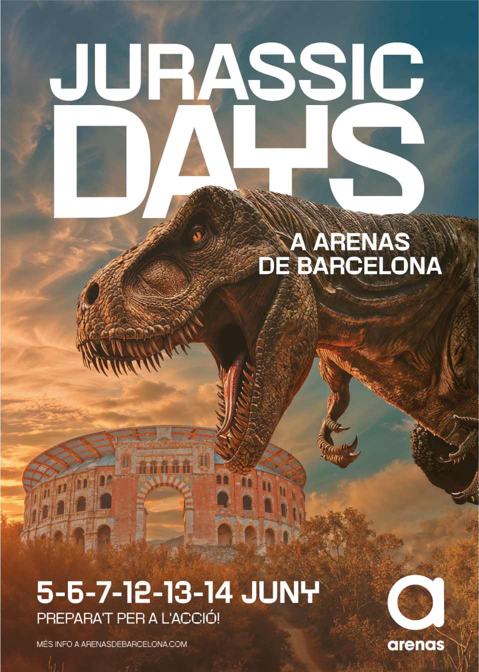 Cartel de Jurassic , dinosaurio